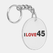 Ik hou van 45 sleutelhanger (Voorkant Links)