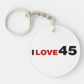 Ik hou van 45 sleutelhanger (Voorkant)
