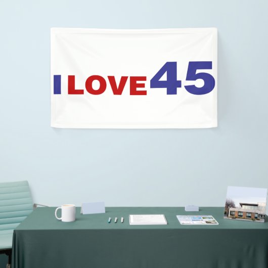Ik hou van 45 spandoek (Beurs)