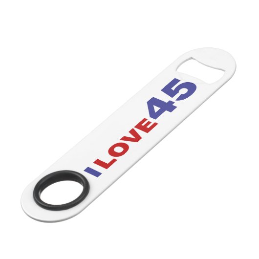 Ik hou van 45 speed flessenopener (Achterkant Gekanteld)