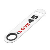 Ik hou van 45 speed flessenopener (Achterkant Gekanteld)