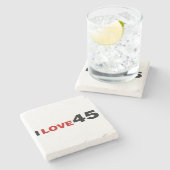 Ik hou van 45 stenen onderzetter (Zijkant)