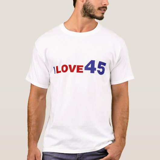 Ik hou van 45 t-shirt (Voorkant)
