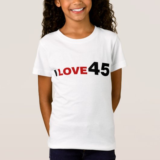 Ik hou van 45 T-Shirt (Voorkant)