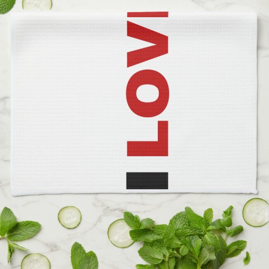 Ik hou van 45 theedoek (Gevouwen)