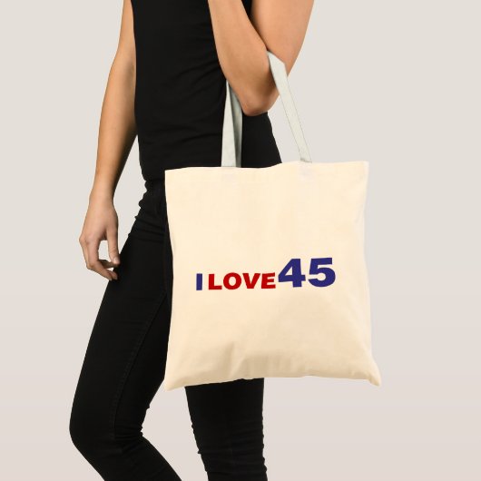 Ik hou van 45 tote bag (Voorkant (product))