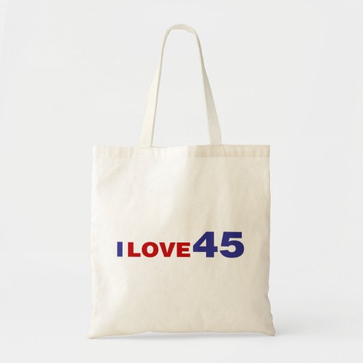 Ik hou van 45 tote bag (Voorkant)