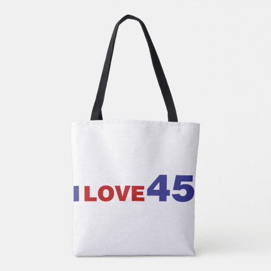 Ik hou van 45 tote bag (Achterkant)