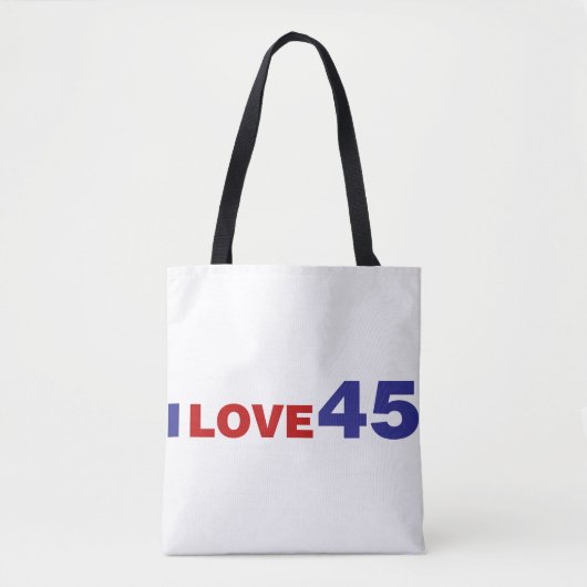 Ik hou van 45 tote bag (Voorkant)