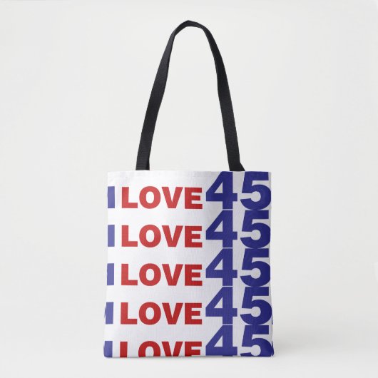 Ik hou van 45 tote bag (Voorkant)
