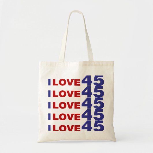 Ik hou van 45 tote bag (Voorkant)