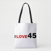 Ik hou van 45 tote bag (Voorkant)