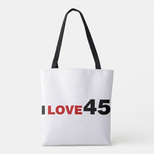 Ik hou van 45 tote bag (Achterkant)