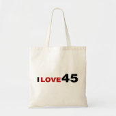 Ik hou van 45 tote bag (Voorkant)