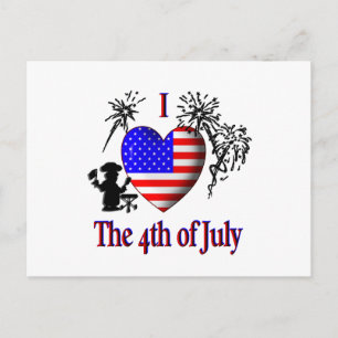 Ik hou van 4 juli briefkaart