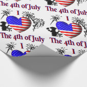 Ik hou van 4 juli cadeaupapier (Hoek)