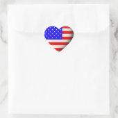 Ik hou van 4 juli hart sticker (Tas)