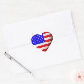 Ik hou van 4 juli hart sticker (Envelop)