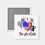 Ik hou van 4 juli magneet (Voorkant / Achterkant)