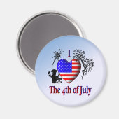Ik hou van 4 juli magneet (Voorkant / Achterkant)