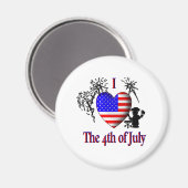 Ik hou van 4 juli magneet (Voorkant / Achterkant)