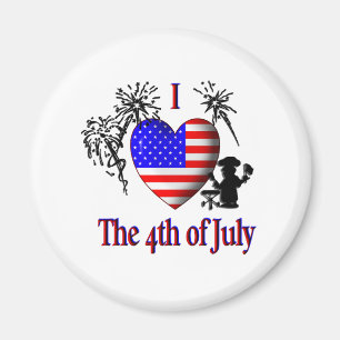 Ik hou van 4 juli magneet
