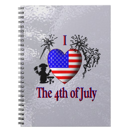Ik hou van 4 juli notitieboek (Voorkant)