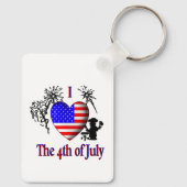 Ik hou van 4 juli sleutelhanger (Achterkant)