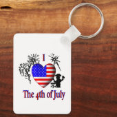 Ik hou van 4 juli sleutelhanger (Achterkant)