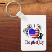 Ik hou van 4 juli sleutelhanger (Voorkant)