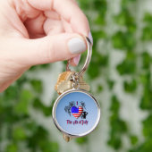 Ik hou van 4 juli sleutelhanger (Hand)