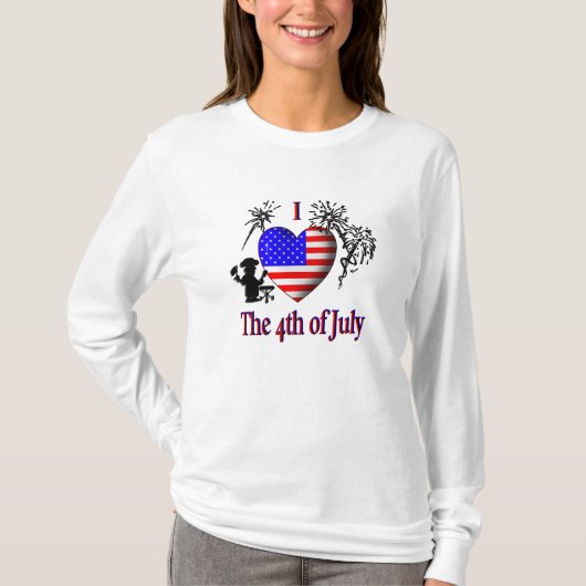 Ik hou van 4 juli t-shirt (Voorkant)