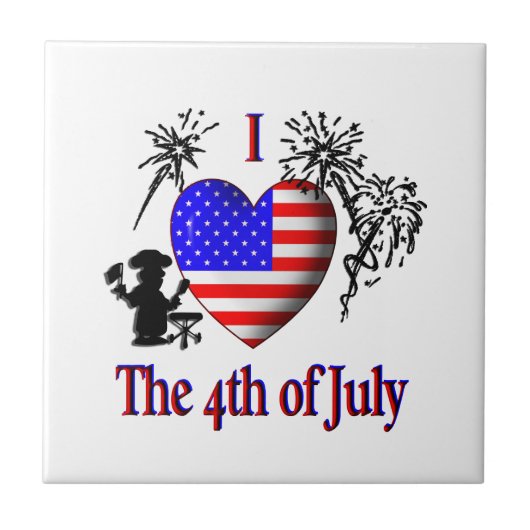 Ik hou van 4 juli tegeltje (Voorkant)