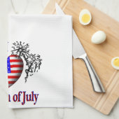 Ik hou van 4 juli theedoek (Quarter Fold)
