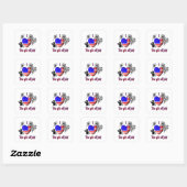 Ik hou van 4 juli vierkante sticker (Vel)