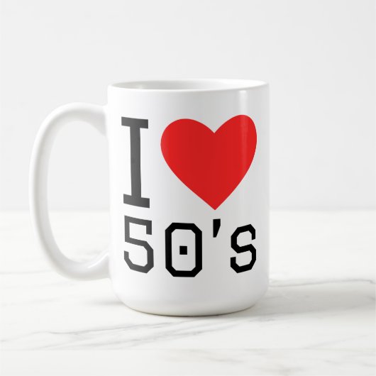 Ik hou van 50s koffiemok (Links)