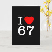 Ik hou van 67 67 Six Seven Meme  Kaart (Gele Bloem)