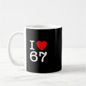 Ik hou van 67 67 Six Seven Meme  Koffiemok (Links)