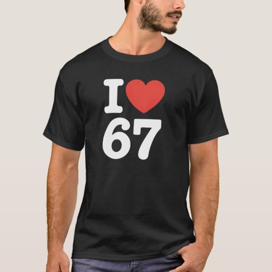 Ik hou van 67 t-shirt (Voorkant)