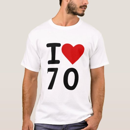Ik hou van 70 t-shirt (Voorkant)