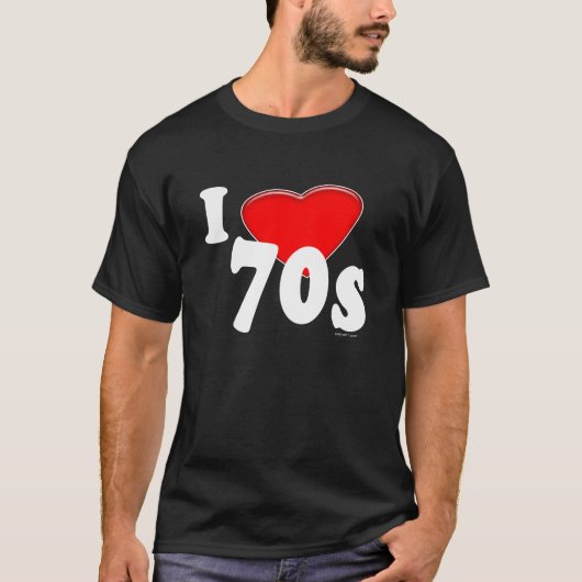 Ik hou van 70's donker t-shirt (Voorkant)