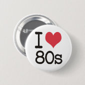 Ik hou van 80 producten en Design! Ronde Button 5,7 Cm (Voorkant /achterkant)