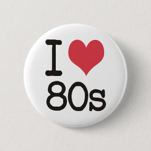 Ik hou van 80 producten en Design! Ronde Button 5,7 Cm