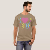 ik hou van 80 s retro t-shirt (Voorkant volledig)