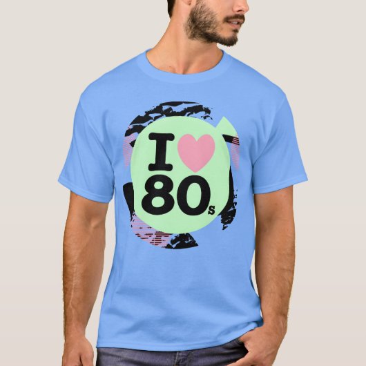 Ik hou van 80s-jongen t-shirt (Voorkant)