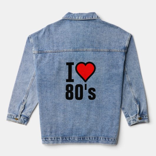 Ik hou van 80's T-shirt Denim Jacket (Achterkant)