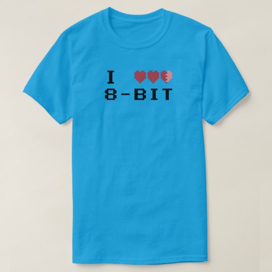 Ik hou van 8-Bit T-shirt (Design voorkant)
