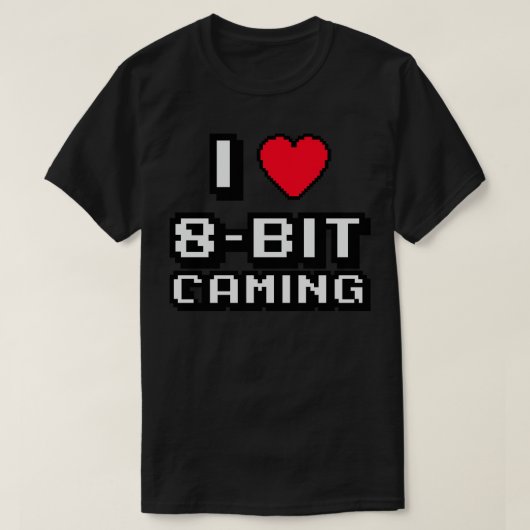 Ik hou van 8-bits gaming t-shirt (Design voorkant)
