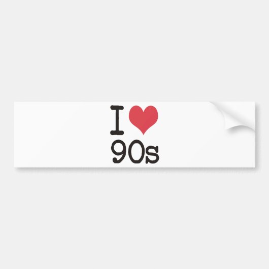 Ik hou van 90 producten en Design! Bumpersticker (Voorkant)