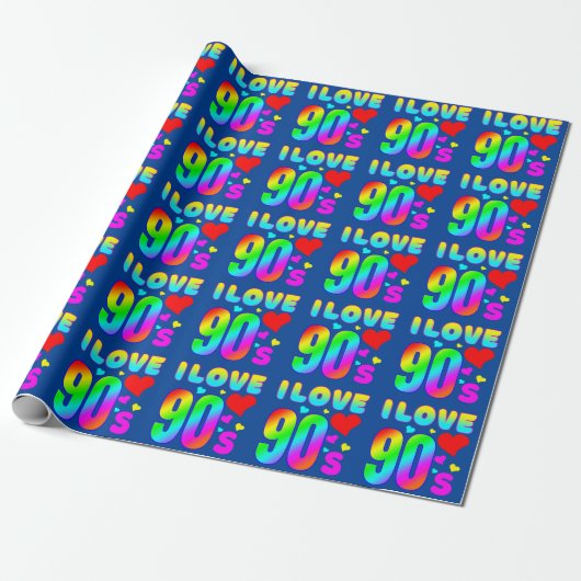 ik hou van 90s cadeaupapier (Uitgerold)